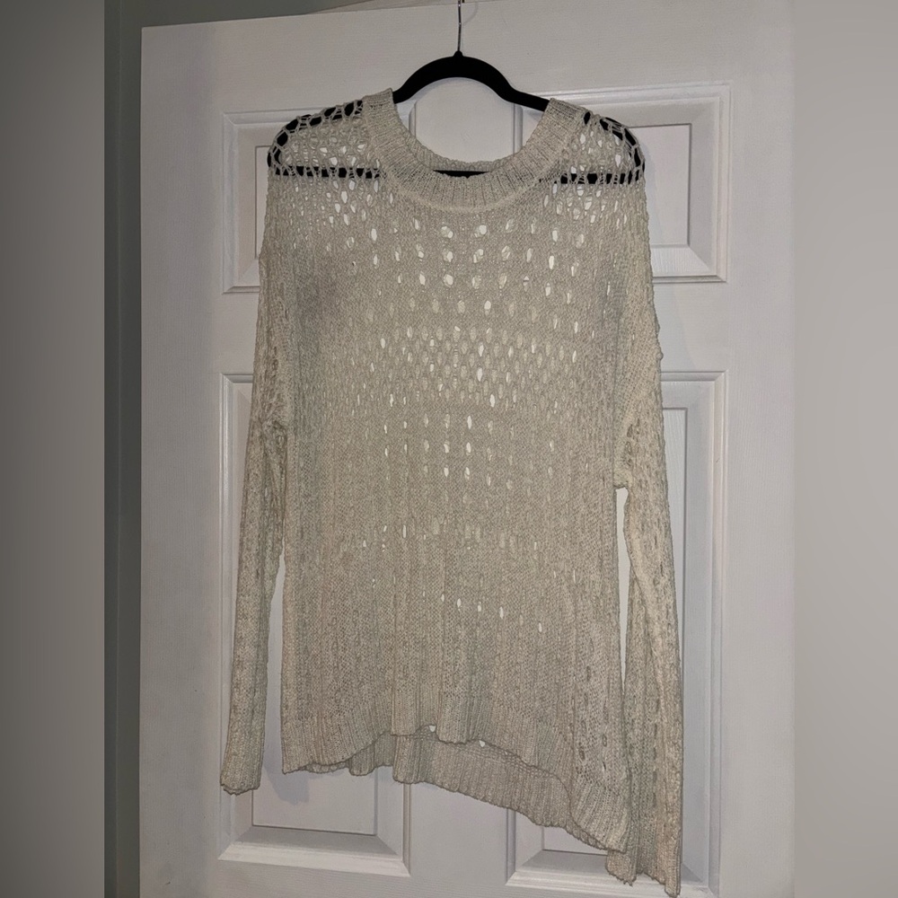 Pink Lily Cream Knit Sweater